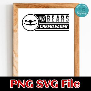 Bears Cheerleader SVG design template