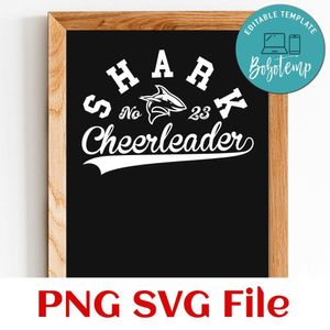 Sharks Cheerleader Team SVG Customizable