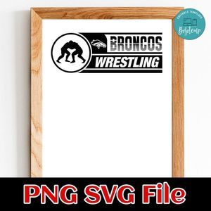 Broncos Wrestling SVG design template