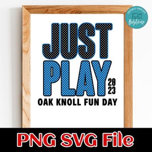 Just Play OK oak knoll SVG PNG design template