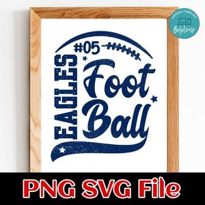 Football custom Name and Number PNG SVG design template
