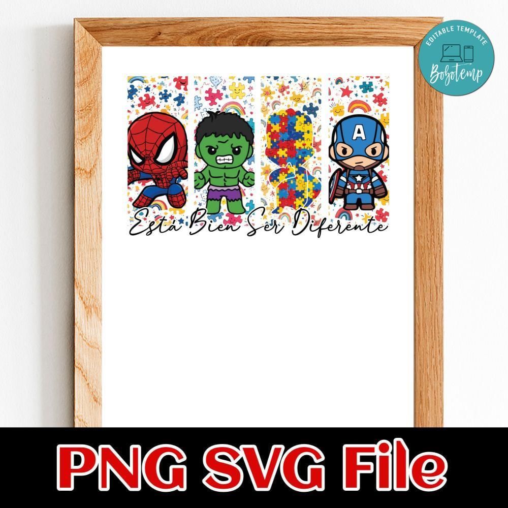 It's Okay to be Different Avengers Customer Request PNG file template