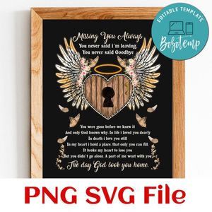 Missing You Always PNG design template