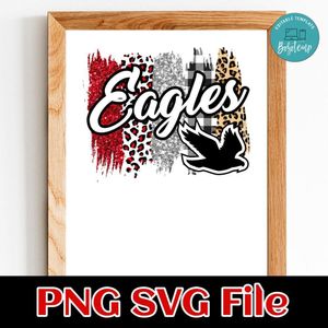 Team Eagles Brush stroke PNG design template