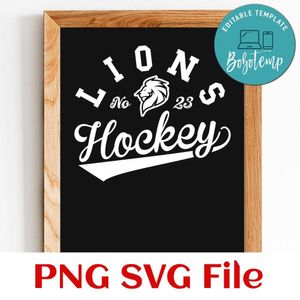 Lions Hockey Team SVG Customizable