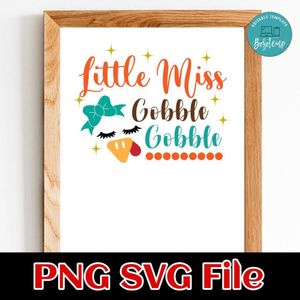 Little miss gobble gobble PNG file template