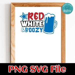 Red White And Boozy SVG PNG design template