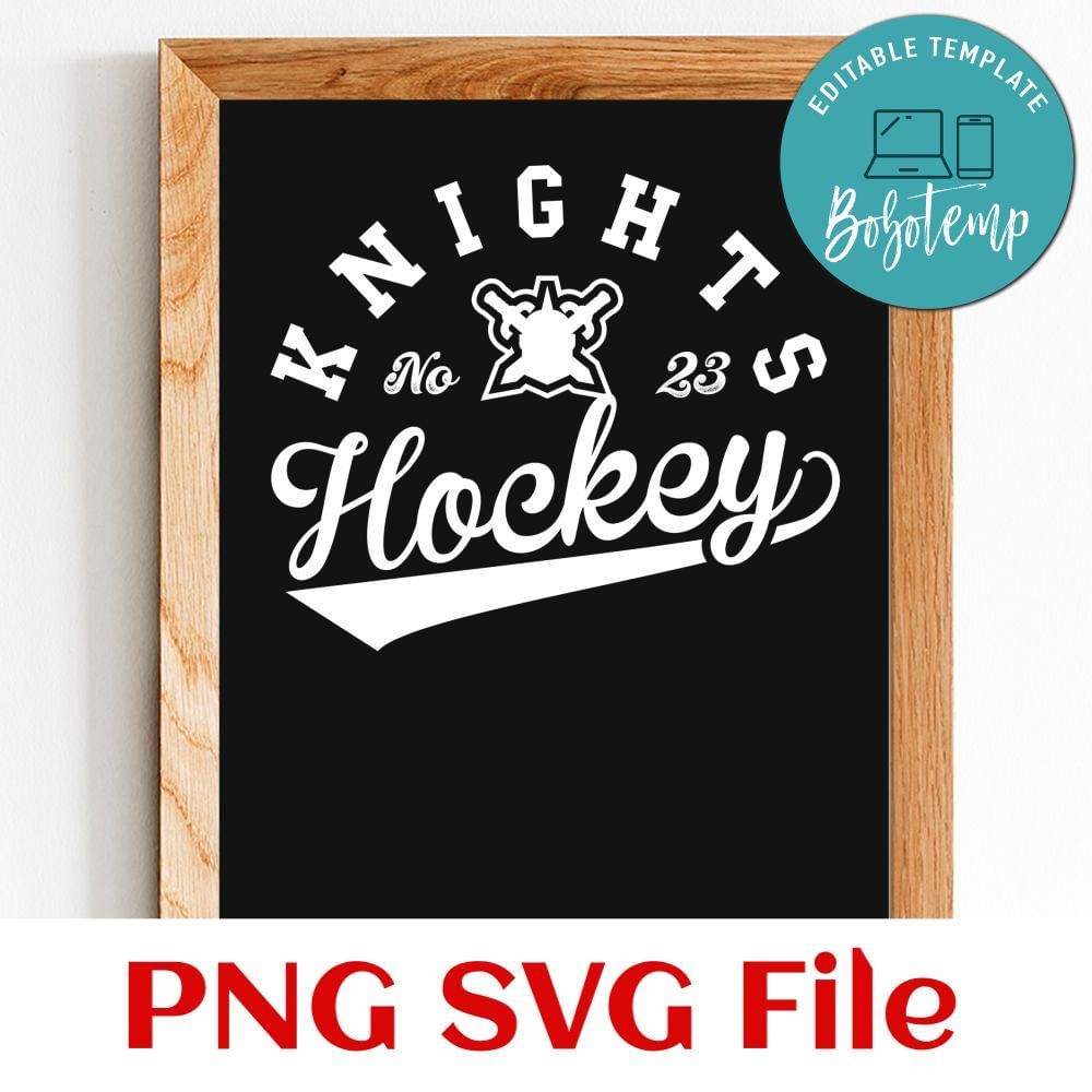 Knights Hockey Team SVG Customizable Bobotemp