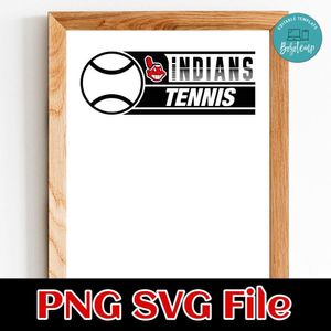 Indians Tennis SVG design template