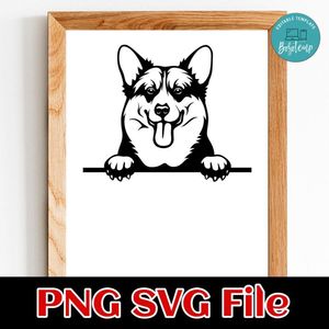 Pembroke Welsh Corgi PNG SVG file template