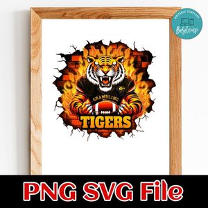 Tigers Football Customer Request PNG file template
