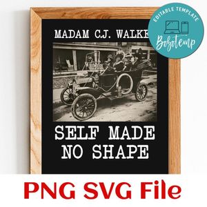 Madam c.j. walker PNG file template