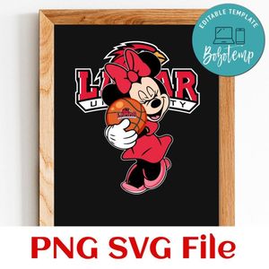 Lamar university Minnie Mouse PNG design template