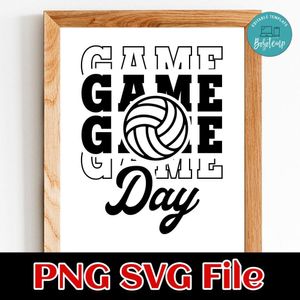 Volleyball Life Game Day PNG SVG file template