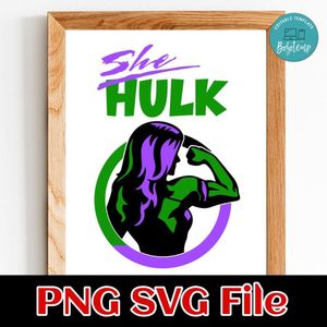 She Hulk PNG SVG file template