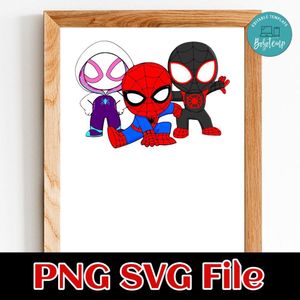Spider friends PNG SVG file template