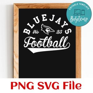Bluejays Football Team SVG Customizable