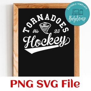 Tornadoes Hockey Team SVG Customizable