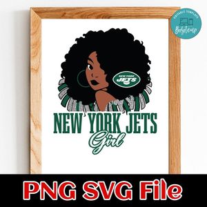 New York Jets girl PNG SVG file template