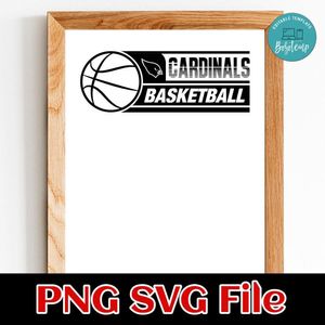 Cardinals Basketball SVG design template