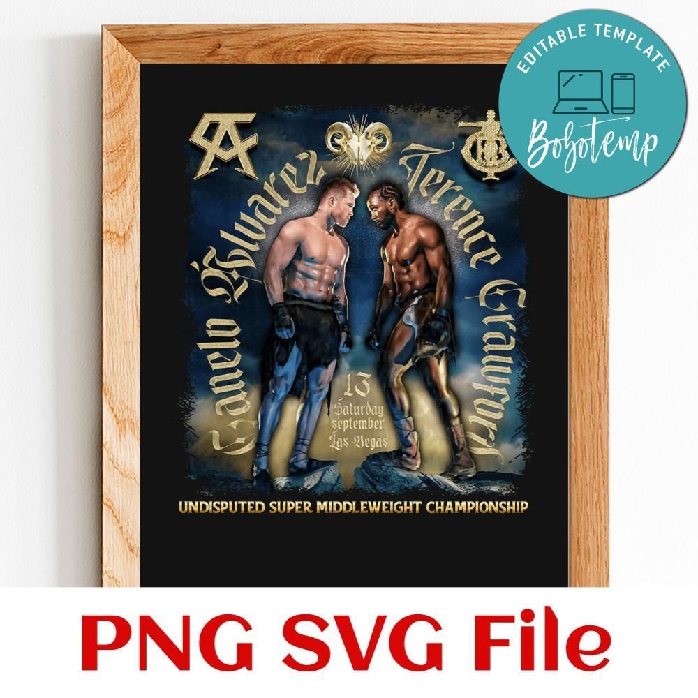 Canelo vs Crawford 2 Customer Request PNG file template