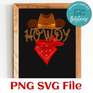 Howdy PNG file template