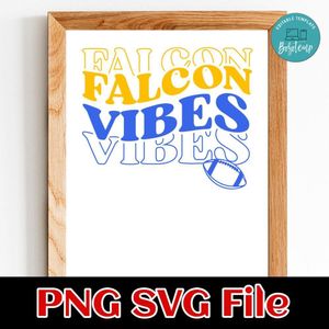 Falcon vibes only PNG design template