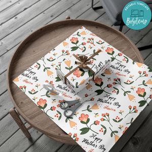 Happy Mother's Day Custom Name Gift Wrap Paper
