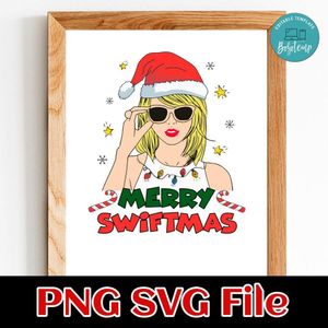 Merry Swiftmas SVG Customizable Instant Download