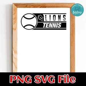 Lions Tennis SVG design template