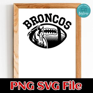 Denver Broncos Football PNG SVG file template