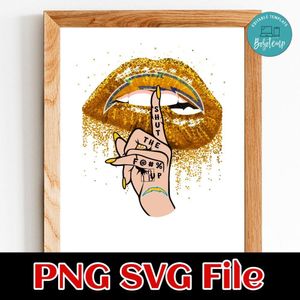 Los Angeles Chargers Lip Shut The Fuck Up PNG Design Template
