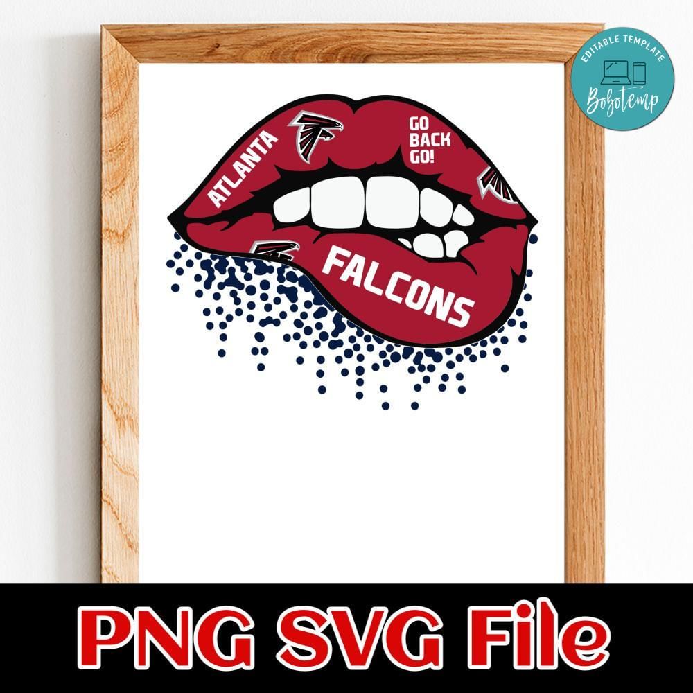 Lips Atlanta Falcons PNG file template Bobotemp