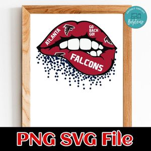 Lips Atlanta Falcons PNG file template