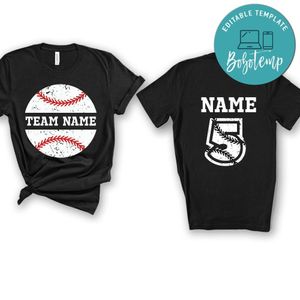 Baseball Custom Team Name and Number Customer Request PNG file template