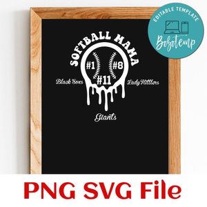 Softball mama Customer Request PNG file template