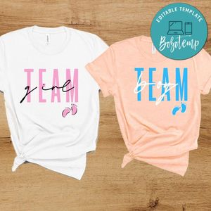 Team Boy or Girl Gender Reveal Customer Request PNG file template