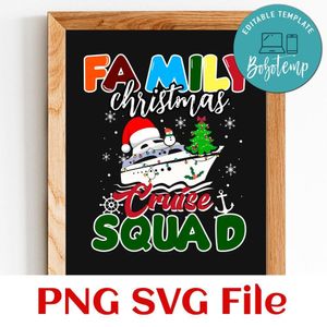 Family Christmas Cruise Squad PNG SVG file template