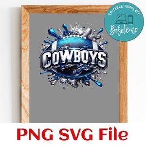 Cowboys Sublimation Customer Request PNG file template