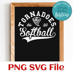 Tornadoes Softball Team SVG Customizable