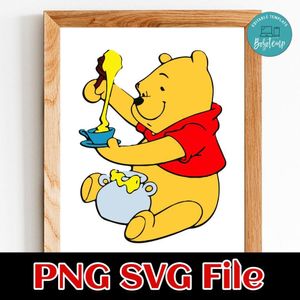 Pooh Bear Vintage Customer Request PNG file template