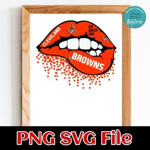Lips Cleveland Browns PNG file template