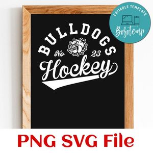 Bulldogs Hockey Team SVG Customizable