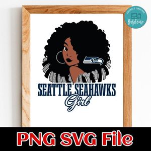 Seattle Seahawks girl PNG SVG file template