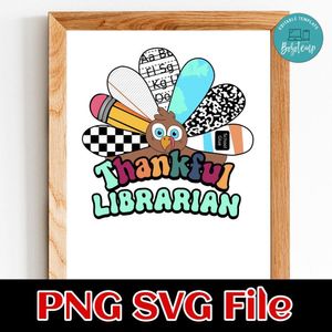 Thankful Librarian PNG file template