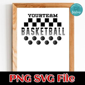 Basketball Team Banner SVG design template