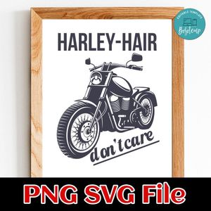 Harley hair don't care PNG SVG design template
