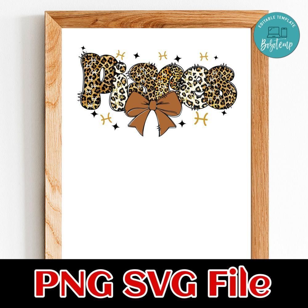 Pisces Cheetah Customer Request PNG file template