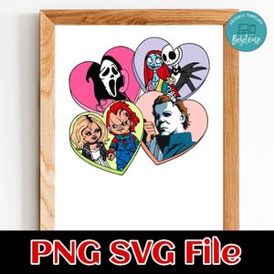 Horror Killer Valentine PNG Customizable Instant Download