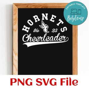 Hornets Cheerleader Team SVG Customizable